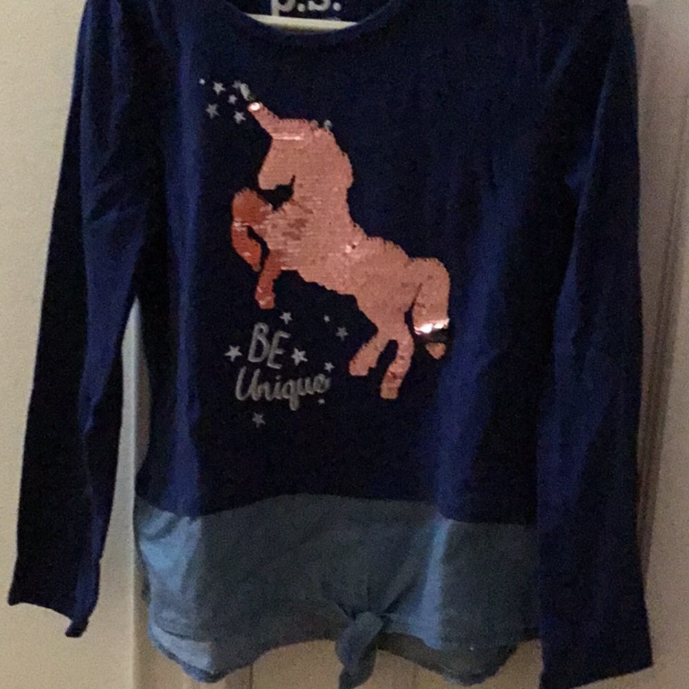 p.s. from Aeropostale unicorn sequin shirt
